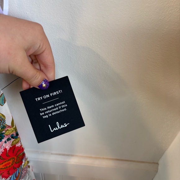 NWT! Lulus Lilja Cream Floral Print Maxi Dress Size XS - Picture 9 of 16